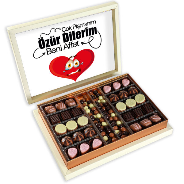 Özür Dilerim Kahve Drajeli Special Çikolata 490g (Krem Kutu) - 1