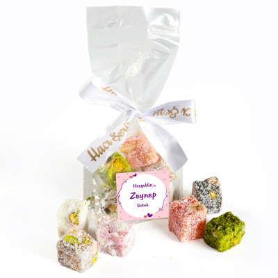 Pembe Bebek Şekeri (Kurdeleli Poşet) Çifte Kavrulmuş Lokum - Hacı Şerif