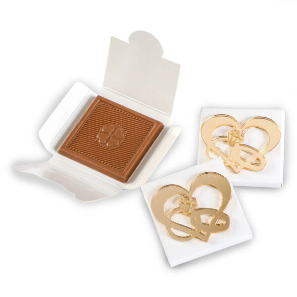 Pileksi Dekorlu Söz-Nişan Çikolatası (Tektaş Kalp) - 1