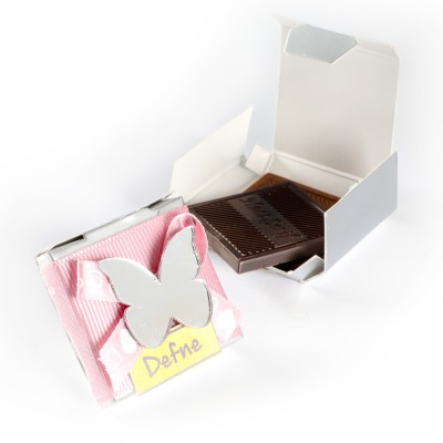 Pleksi Dekorlu Bebek Çikolatası Sütlü-Bitter Madlen (Tekli Kutu) Magnet Model -2 - 1