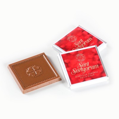 Sevgililer Günü Hediyesi 32 Adet Madlen Çikolata Metal Kutu - Kırmızı - 2