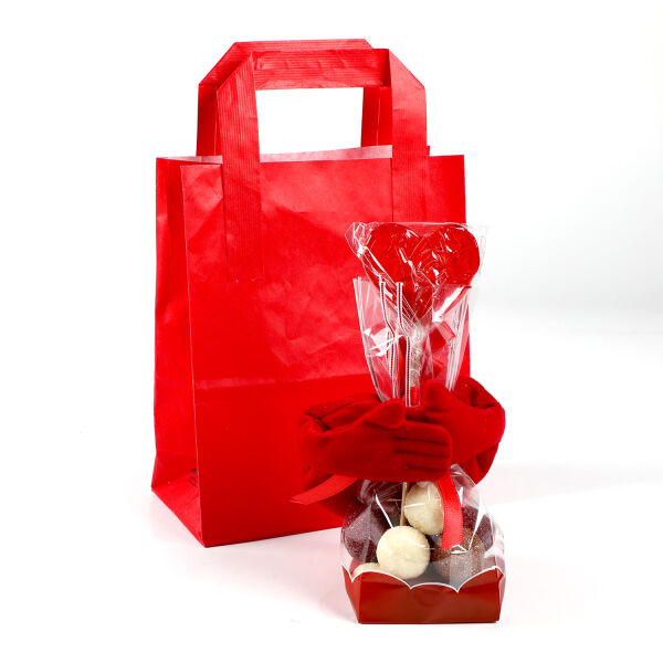 Sevgiliye Hediye 150g Special Truffle Çikolata + Kalp Şeker + Kalp Yastık - 1