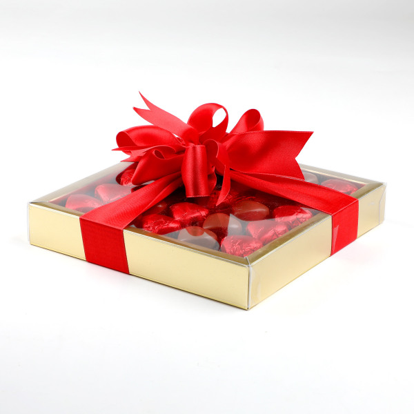 Sevgiliye Hediye Asetat Kutuda Yaldızlı Mini Kalp Çikolata - 4