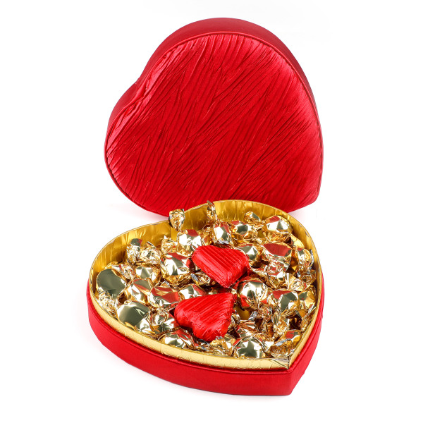 Sevgiliye Hediye Kalp Kutuda Karamella Kalp Çikolata - 2