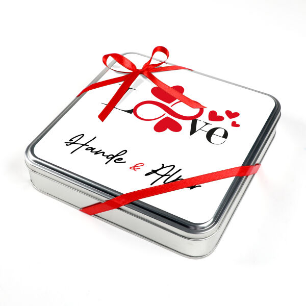 Sevgiliye İsimli Hediye Tahinli Truffle Çikolata (Metal Kutu) - 5