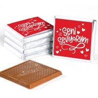 Sevgiliye Özel Hediye 48 Adet Madlen Çikolata Gold Kutu - Thumbnail