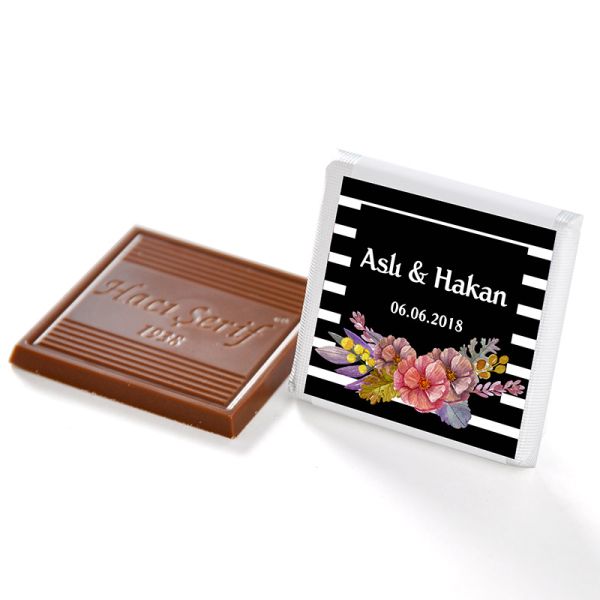 Söz Nişan Dökme Çikolatası Hediye Mumluk (50 Adet Madlen Çikolata)