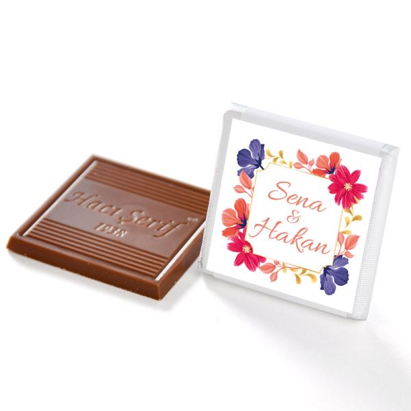 Söz Nişan Dökme Çikolatası Hediye Mumluk (50 Adet Madlen Çikolata)