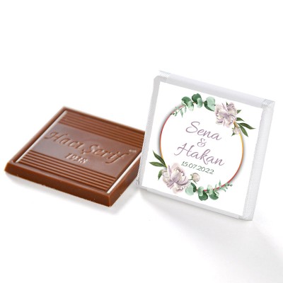 Söz Nişan Dökme Çikolatası Hediye Mumluk (50 Adet Madlen Çikolata) - 24