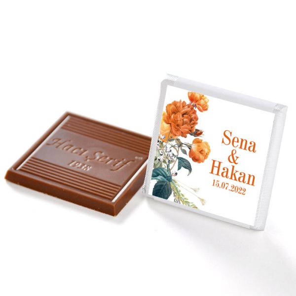 Söz Nişan Dökme Çikolatası Hediye Mumluk (50 Adet Madlen Çikolata) - 26
