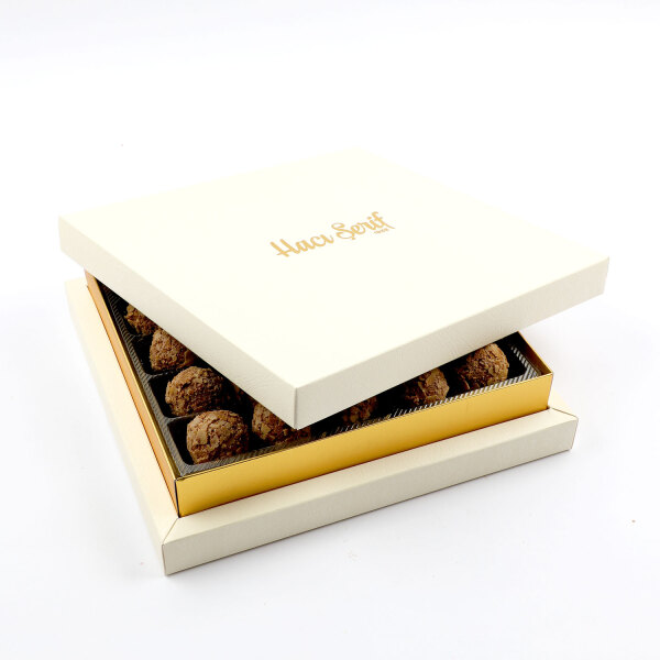 Special Tahinli Truffle Çikolata 25 Adet (Krem Kutu) - 7