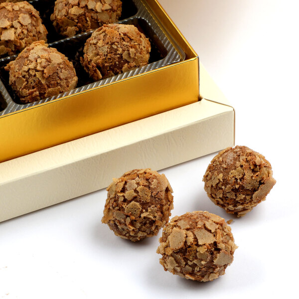 Special Tahinli Truffle Çikolata Bordo Kutu 25 Adet (Krem Kutu) - 3