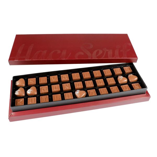 Sevgililer Günümüz Kutlu Olsun (33 Adet Harf Çikolata) Sevgililer Günü Hediyesi - 1