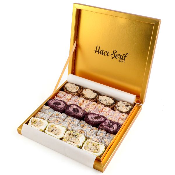 Hacı Şerif - Sultan Lokum - Çifte Kavrulmuş Lokum 750g Gold Kutu
