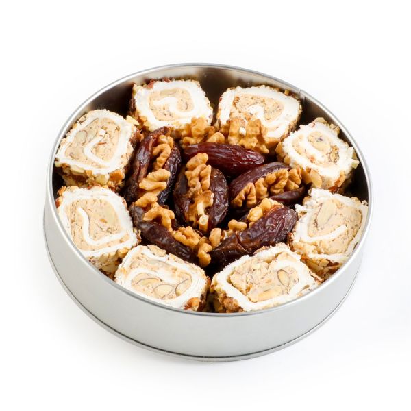 Hacı Şerif - Sultan Lokum - Hurma 500g Yuvarlak Metal Kutu