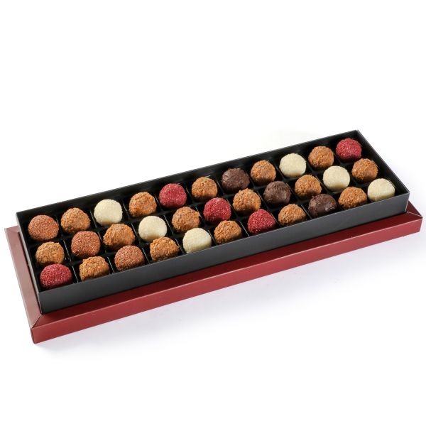 Tahinli Karışık Special Truffle Çikolata Bordo Kutu (33 Adet) - 2