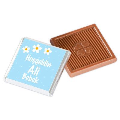 Yeni Etiketli Dökme Bebek Çikolatası (50 Adet Madlen Çikolata) Asetat Kutu - 8
