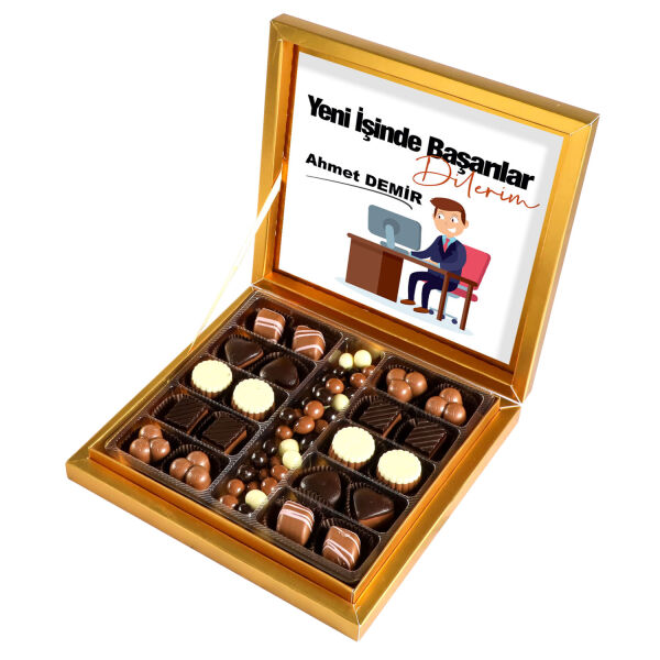 Yeni İş Hediyesi Kahve Drajeli Special Çikolata 290g (Gold Kutu) - 1