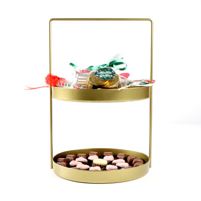 Yılbaşı Hediye Seti - Model 3 - Çift Katlı Gold Tepside Lezzet Şöleni - 3