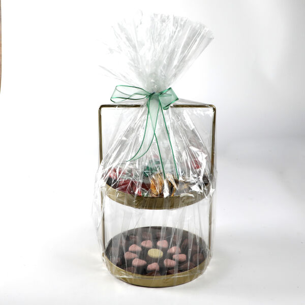 Yılbaşı Hediye Seti - Model 3 - Çift Katlı Gold Tepside Lezzet Şöleni - 5