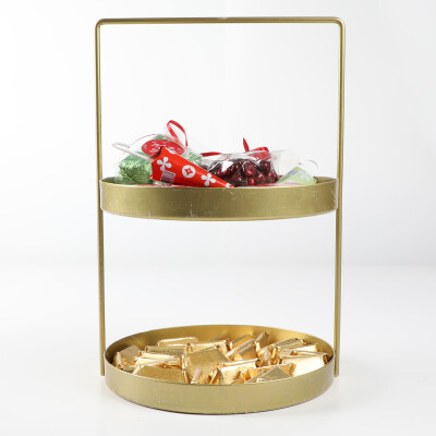 Yılbaşı Hediye Seti - Model 4 - Çift Katlı Gold Tepside Lezzet Şöleni - 3