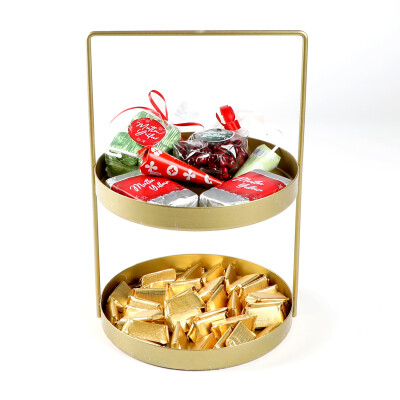 Yılbaşı Hediye Seti - Model 4 - Çift Katlı Gold Tepside Lezzet Şöleni - 5