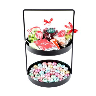 Yılbaşı Hediye Seti - Model 10 - Çift Katlı Siyah Tepside Lezzet Şöleni - 1