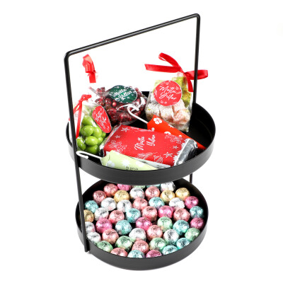 Yılbaşı Hediye Seti - Model 10 - Çift Katlı Siyah Tepside Lezzet Şöleni - 4