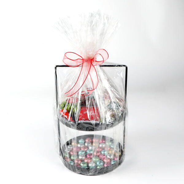 Yılbaşı Hediye Seti - Model 10 - Çift Katlı Siyah Tepside Lezzet Şöleni - 6