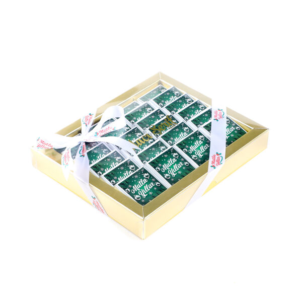 Yılbaşı Hediyesi 24 Adet Madlen Çikolata (Yeşil) - 2