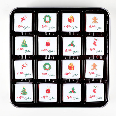 Yılbaşı Hediyesi 32 Adet Madlen Çikolata Metal Kutu Beyaz - 4