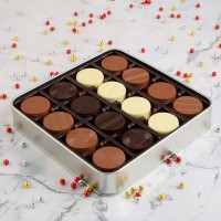 Fotoğraflı Yılbaşı Hediyesi Yuvarlak 64 Adet Madlen Çikolata (Metal Kutu) - 2