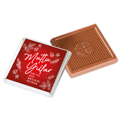 Fotoğraflı Yılbaşı Hediyesi (40 Adet Madlen Çikolata) (Asetat Kutu) - 2