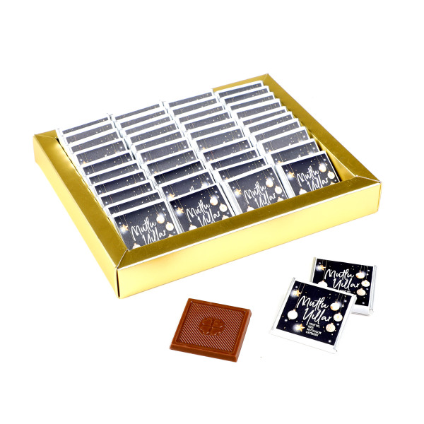 Yılbaşı Hediyesi (40 Adet Madlen Çikolata) (Asetat Kutu) Siyah - 3