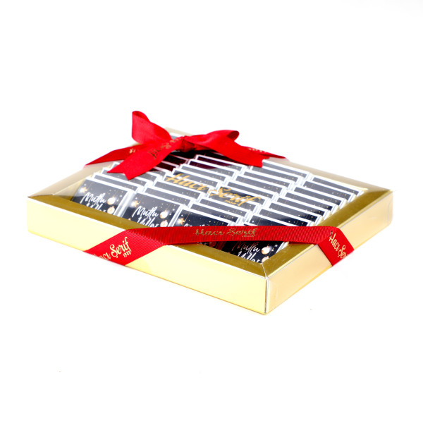 Yılbaşı Hediyesi (40 Adet Madlen Çikolata) (Asetat Kutu) Siyah - 4