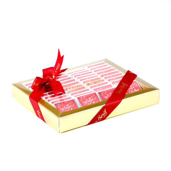 Yılbaşı Hediyesi (40 Adet Madlen Çikolata) (Asetat Kutu) Kırmızı - 5