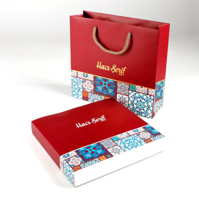 Yılbaşı Hediyesi Çikolatin 450g Motif Desenli Kutu Çanta - 3