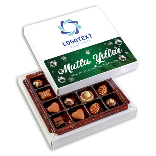 Yılbaşı Hediyesi Firmalara Özel Kurumsal Promosyon Logolu Special Çikolata (160g) - 1