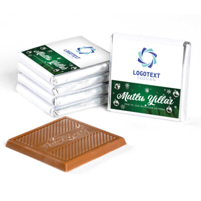 Yılbaşı Hediyesi Firmalara Özel Promosyon Kurumsal Logolu (Adet Madlen Çikolata) - Hacı Şerif