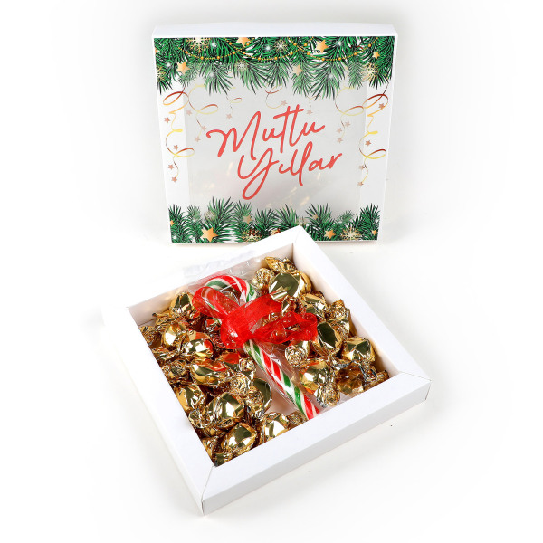 Yılbaşı Hediyesi Karamella Baston Şeker - 1