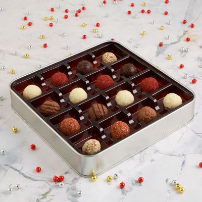 Yılbaşı Hediyesi Karışık Special Truffle Çikolata (Metal Kutu) Yeşil - 2