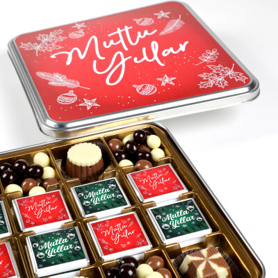 Yılbaşı Hediyesi (Madlen - Special Çikolata - Kahve Draje Metal Kutu) - 7