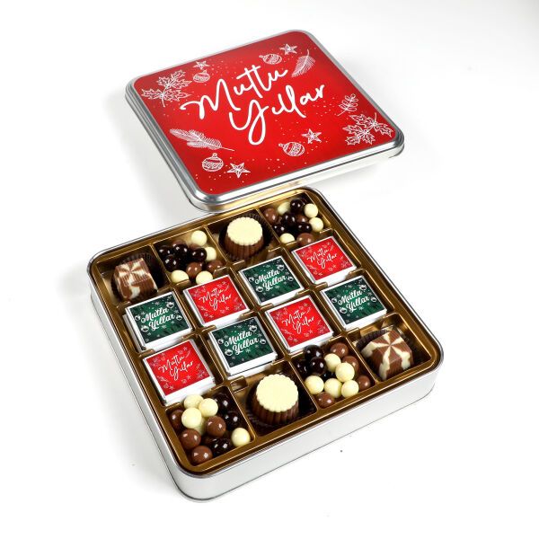 Yılbaşı Hediyesi (Madlen - Special Çikolata - Kahve Draje Metal Kutu) - 10