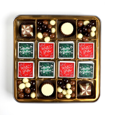 Yılbaşı Hediyesi (Madlen - Special Çikolata - Kahve Draje Metal Kutu) - 12