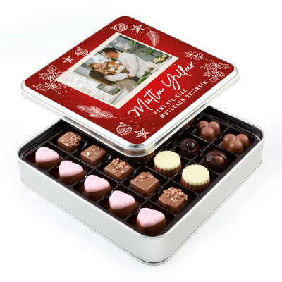 Kendi Fotoğrafınız ile Yılbaşı Hediyesi Special Çikolata (Metal Kutu) - Hacı Şerif