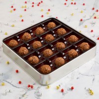 Yılbaşı Hediyesi Tahinli Truffle Çikolata(Metal Kutu) Yeşil - 3